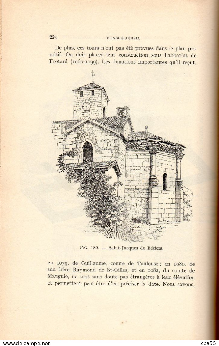 LES EGLISES ROMANES DU DIOCESE DE MONTPELLIER Par Maurice De Dainville  -  2 TOMES BIEN RELIES à Voir - Auvergne