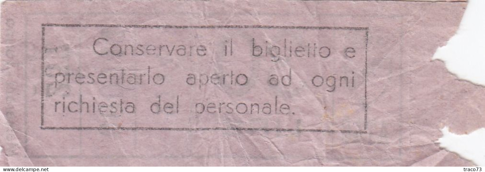 ATAC - ROMA  _ Anni '50-'60 /  Ticket  _ Biglietto Da Lire 30 - Europa