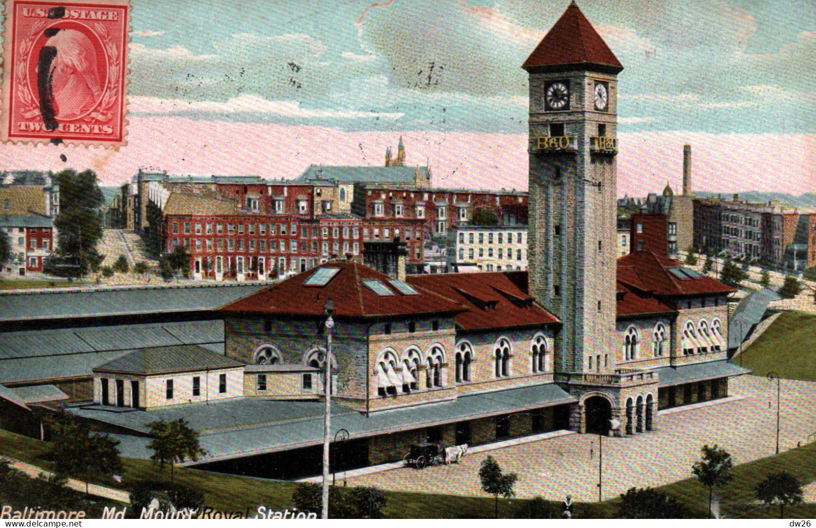 Baltimore (Maryland MD) Mount Royal Station 1909 - Baltimore