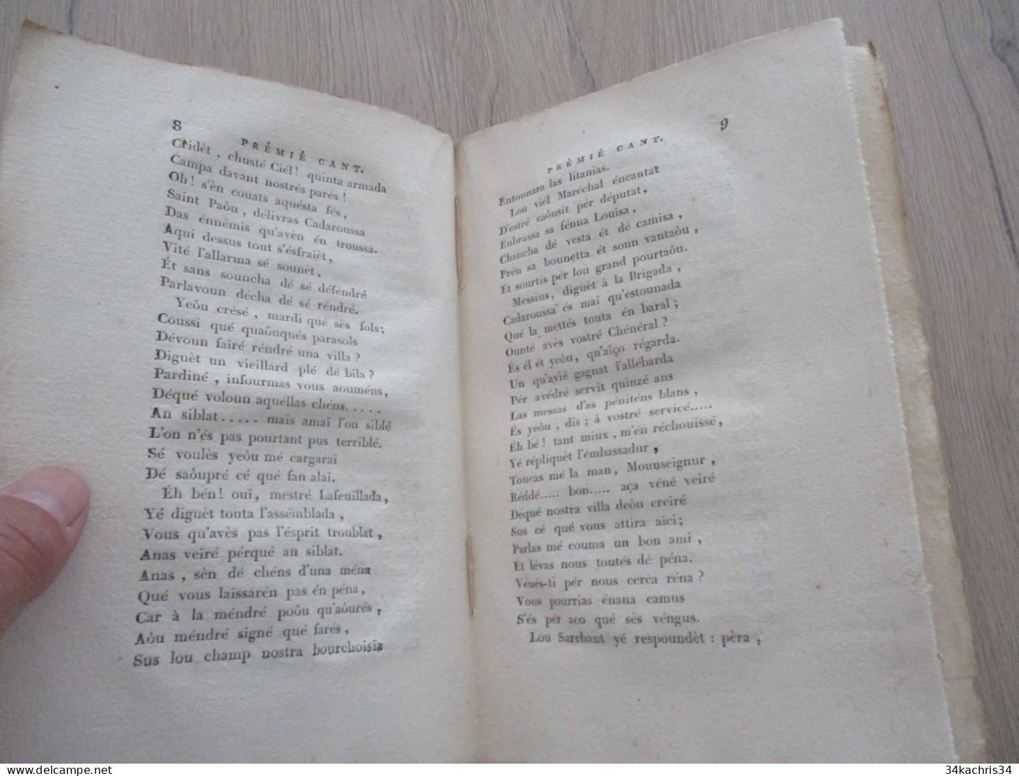 Provençal félibre Lou Siéché dé Caroussa pouéma patois séguit... segounda editoun Montpéié Montpellier 136p