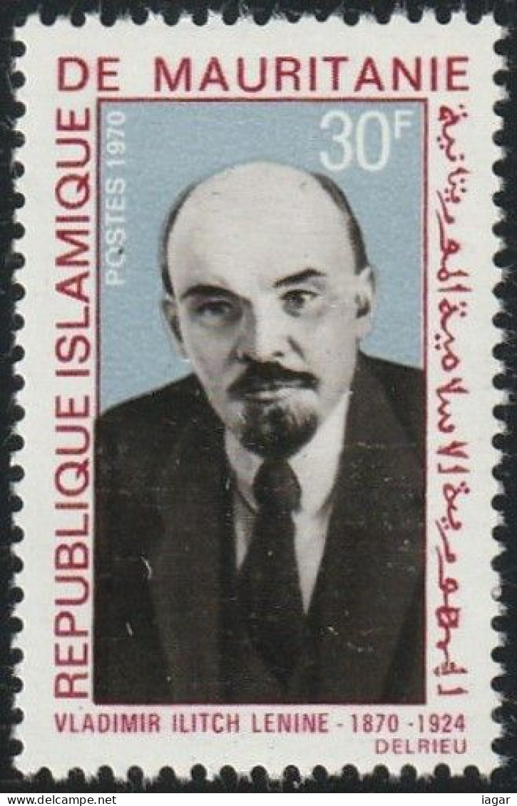 THEMATIC  FAMOUS PEOPLE: CENTENERY OF THE BIRTH OF  ILITCH LENIN    -  MAURITANIE - Lénine