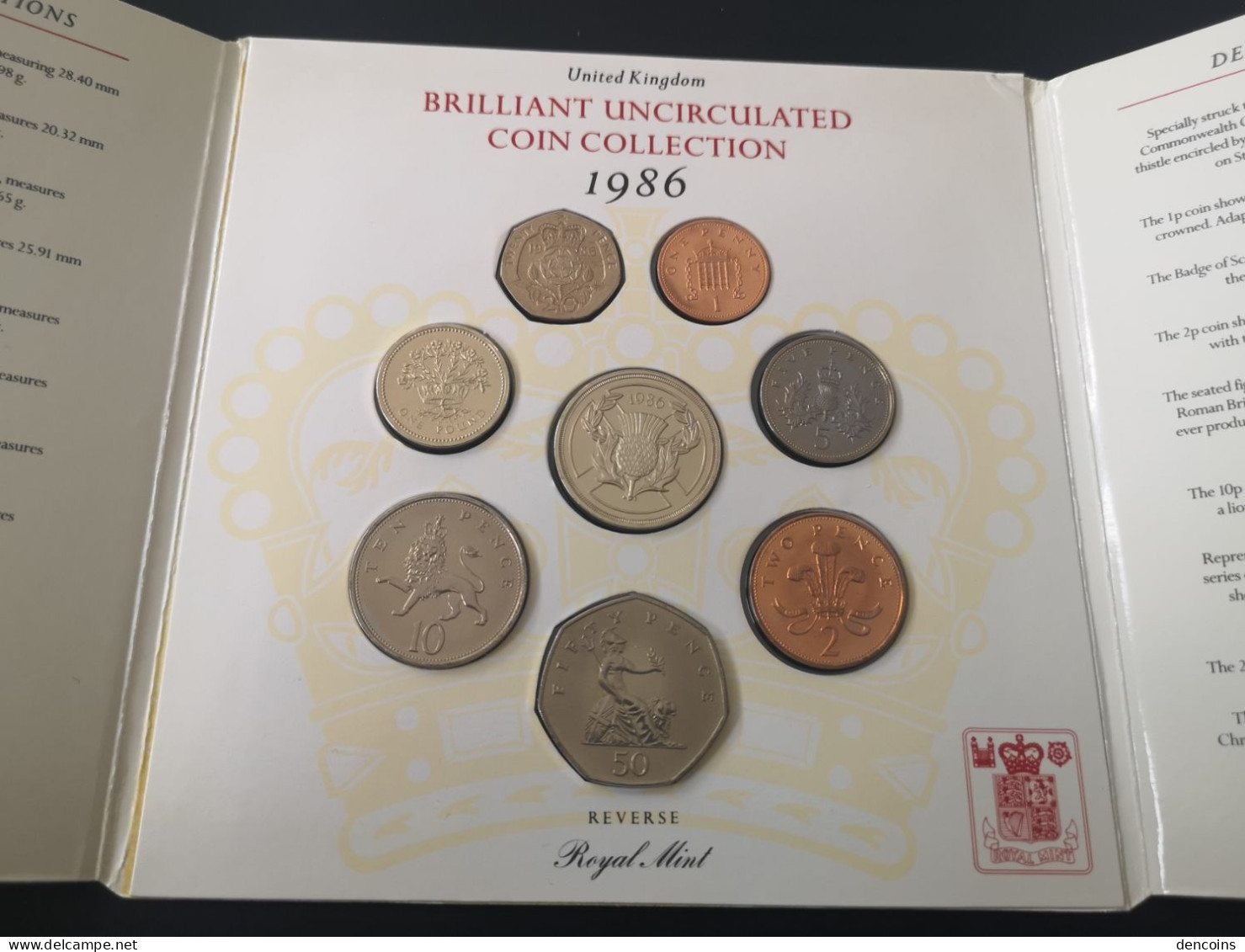 UNITED KINGDOM 1986 GREAT BRITAIN BU SET – ORIGINAL - GRAN BRETAÑA GB - Mint Sets & Proof Sets