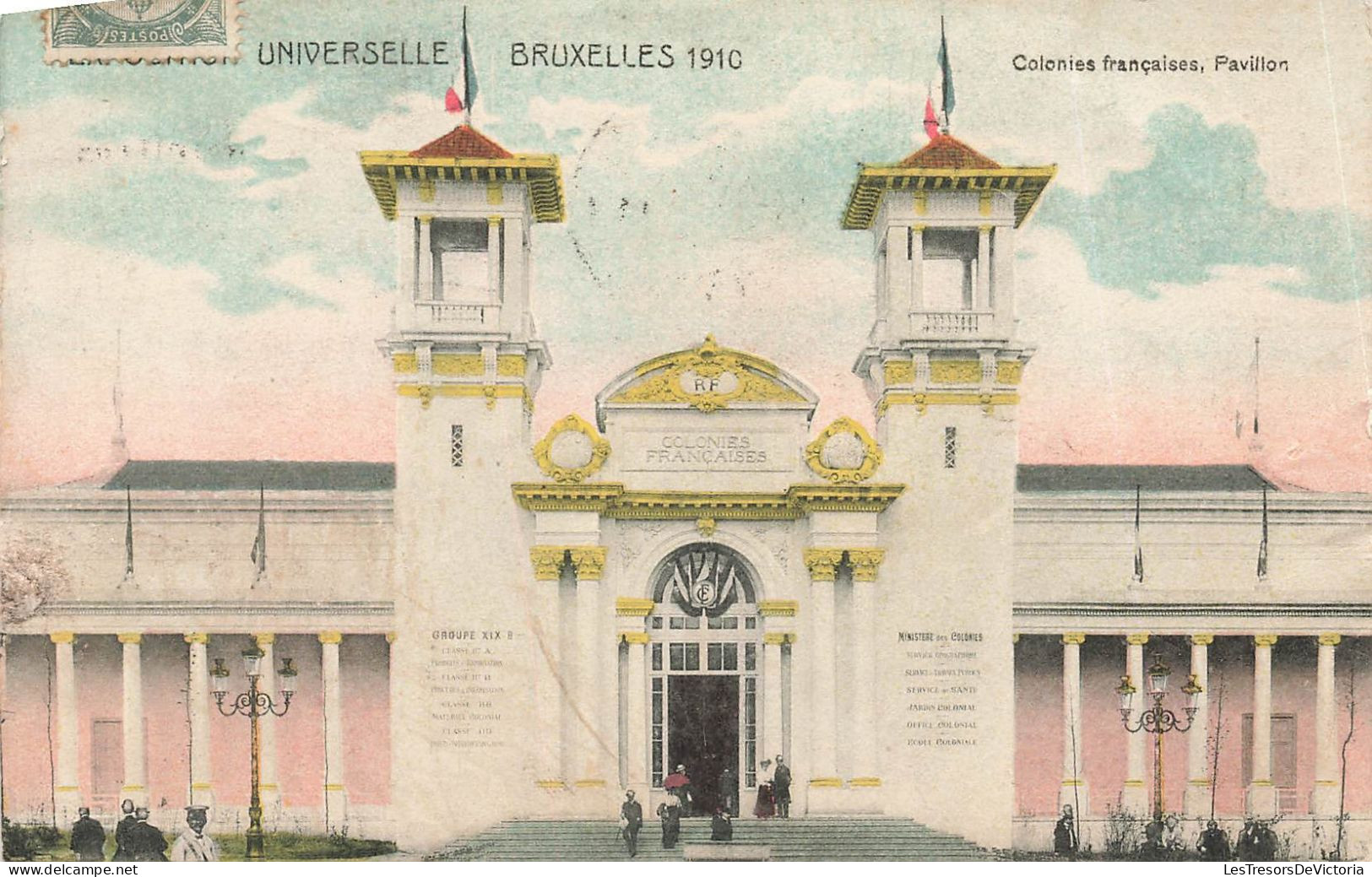 BELGIQUE - Bruxelles - Pavillon - Colonie Française - Colorisé -  Carte Postale Ancienne - Weltausstellungen