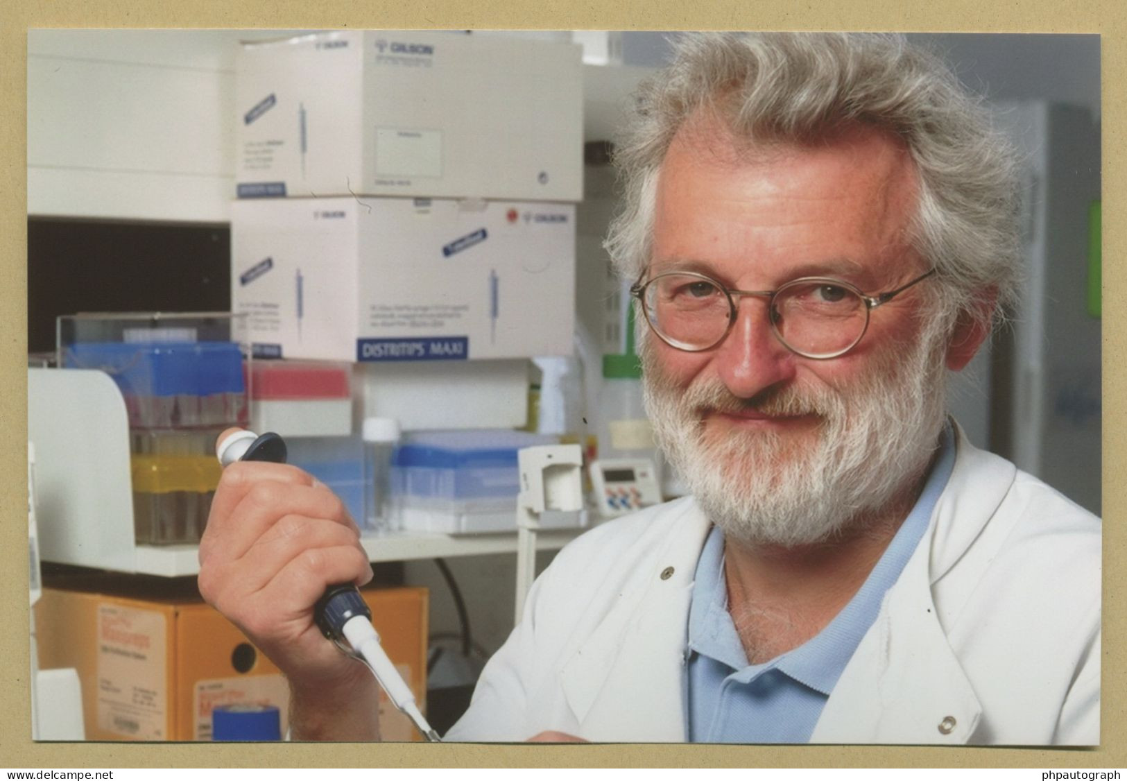 John Sulston (1942-2018) - British Biologist - Signed Card + Photo - Nobel Prize - Inventeurs & Scientifiques
