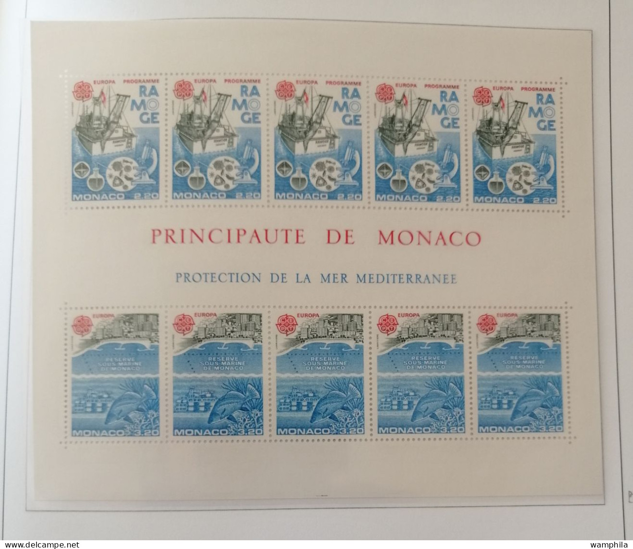 Monaco une collection en album "DAVO" 1980/1987** poste. P.A. blocs, préoblitérés, taxe. cote +1500€.