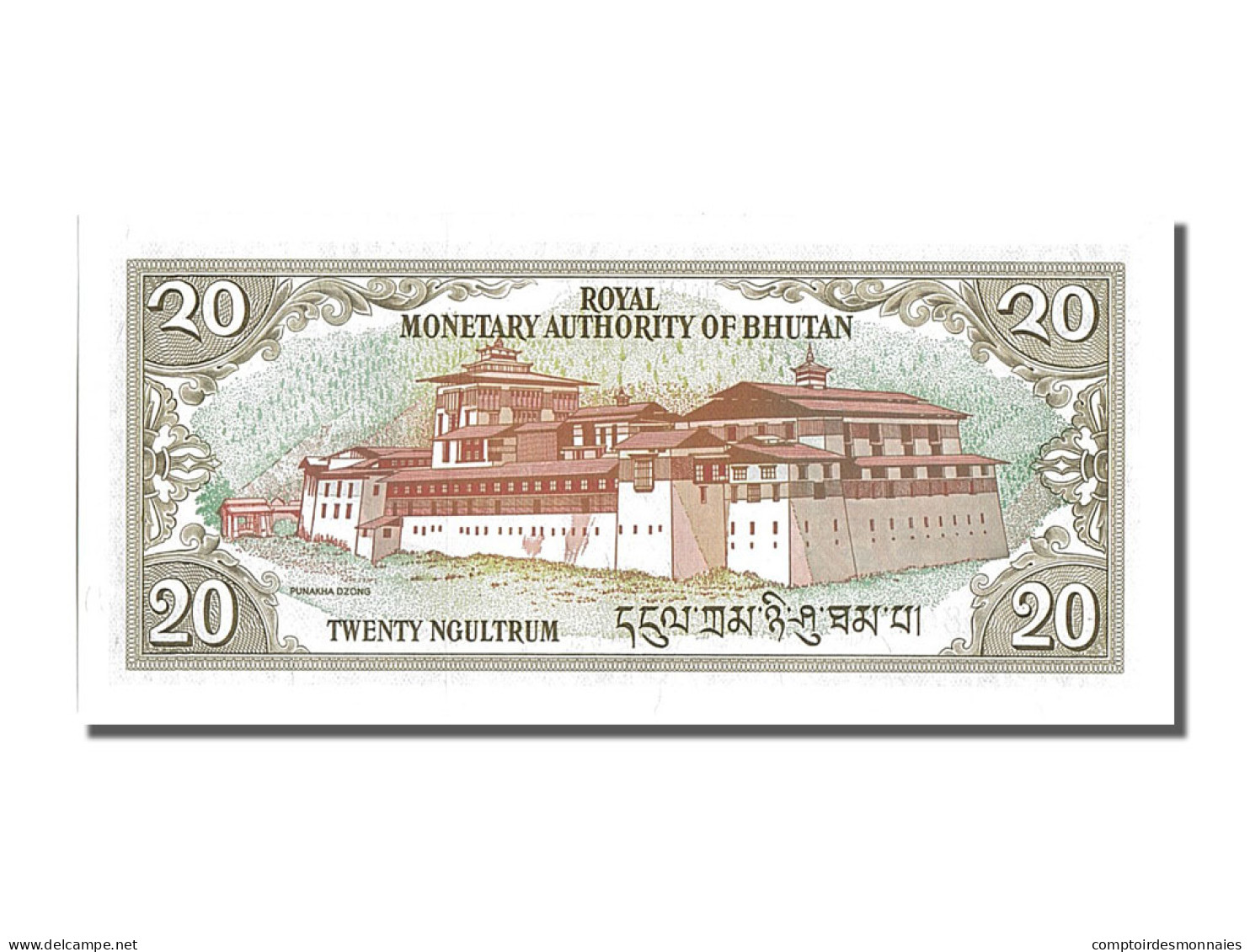 Billet, Bhoutan, 20 Ngultrum, 1992, NEUF - Bhoutan