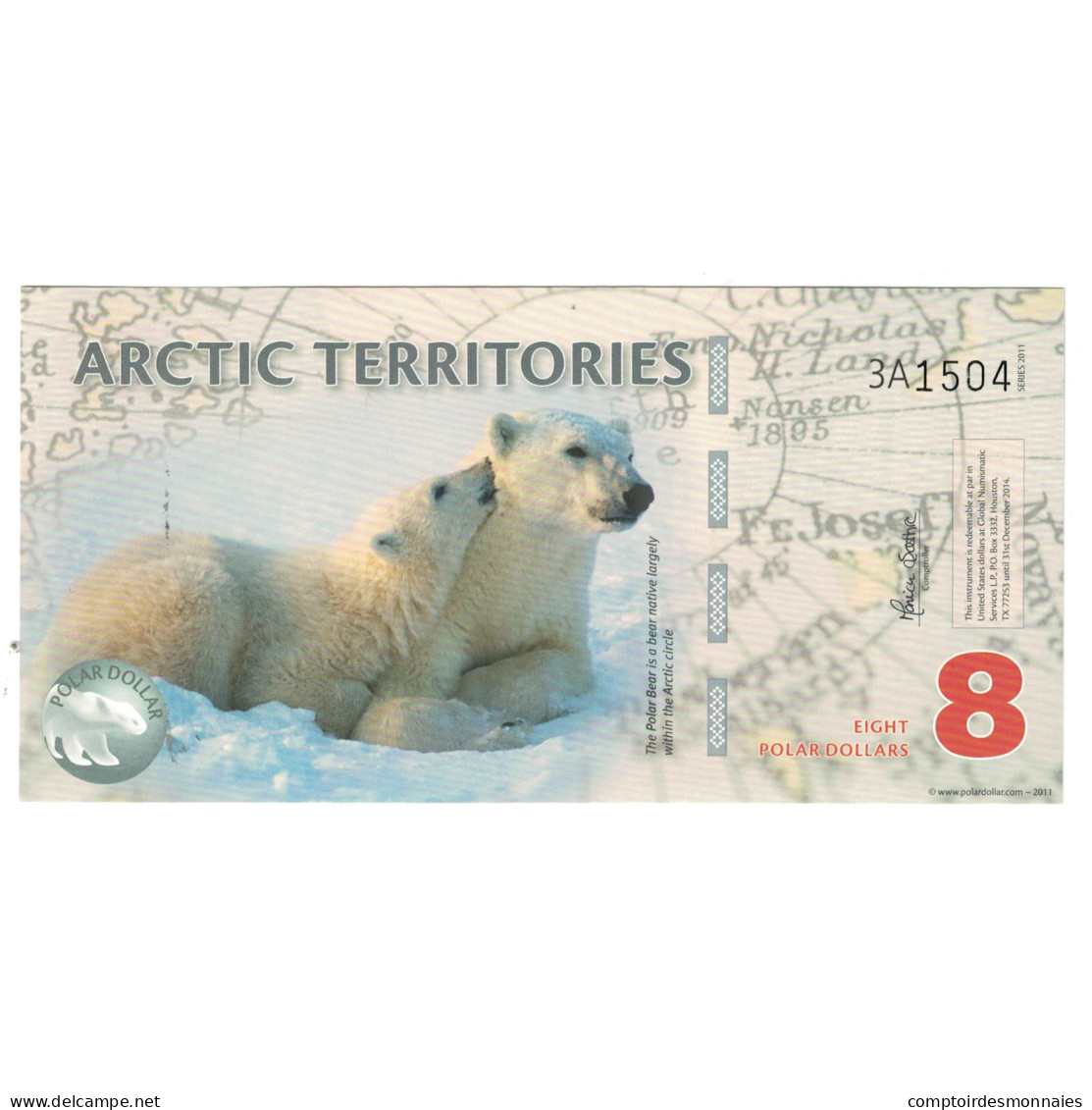 Billet, États-Unis, Dollar, 2011, 8 DOLLAR ARCTIC TERRITORIES, NEUF - Zu Identifizieren