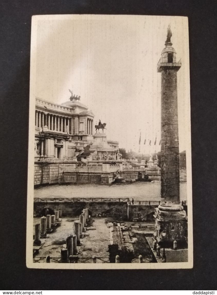[M6] Roma - Monumento A Vittorio Emanuele E Foro Traiano. Piccolo Formato, Viaggiata, 1932 - Mehransichten, Panoramakarten