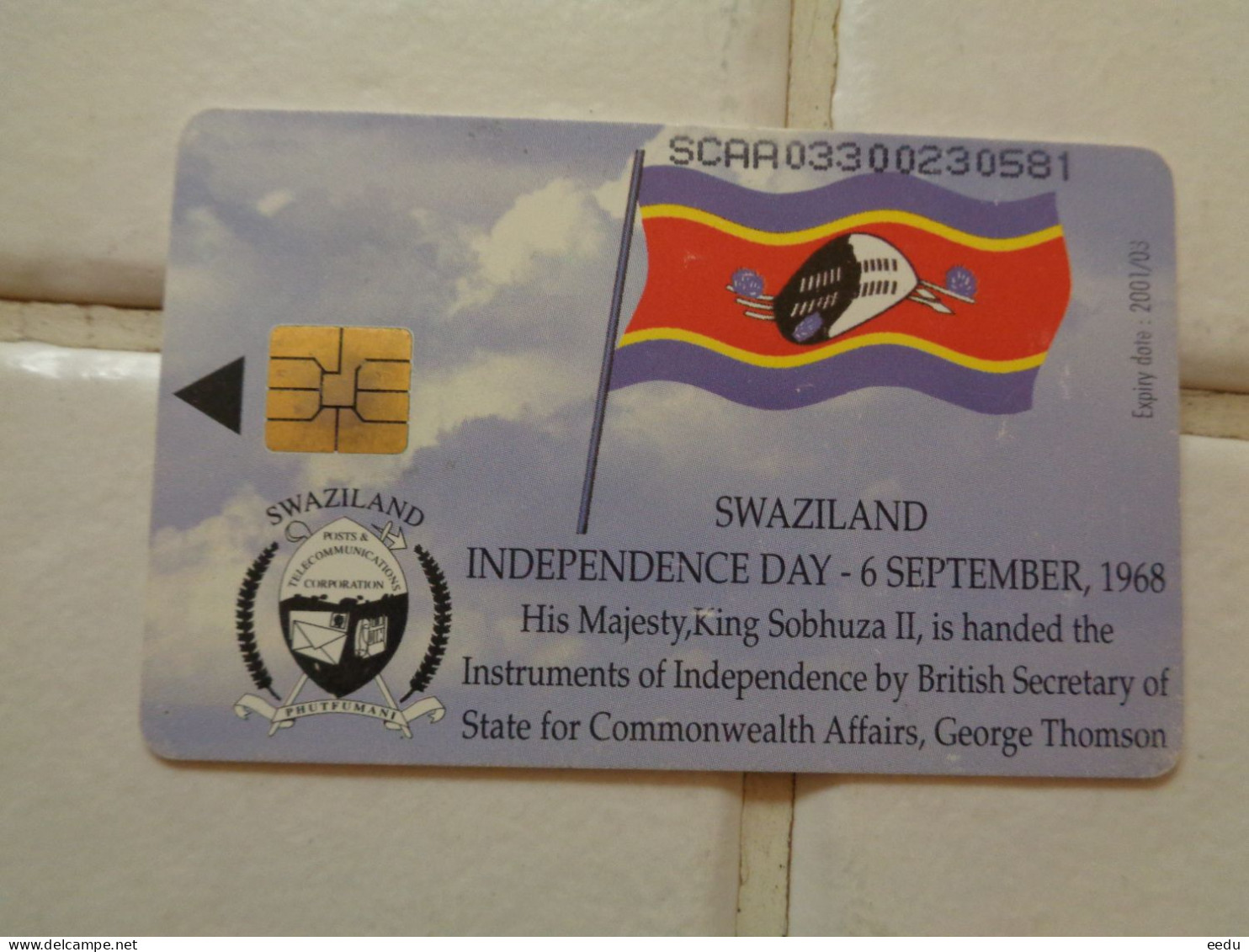 Swaziland Phonecard - Swasiland