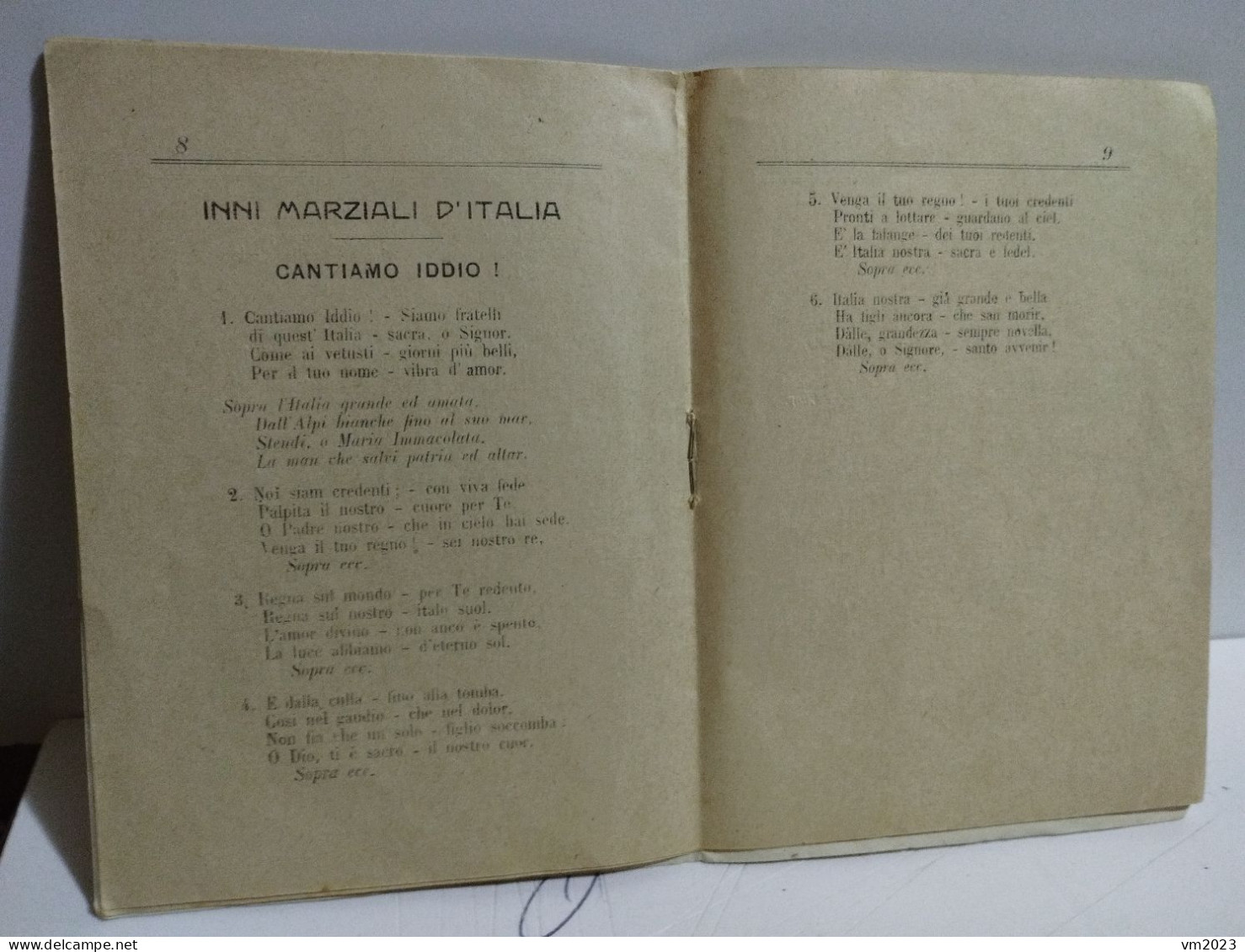 Greece Thessaloniki I CANTI RELIGIOSI DEL SOLDATO ITALIANO IN GUERRA. Salonicco. Ospedale Da Campo 0151 - War 1914-18