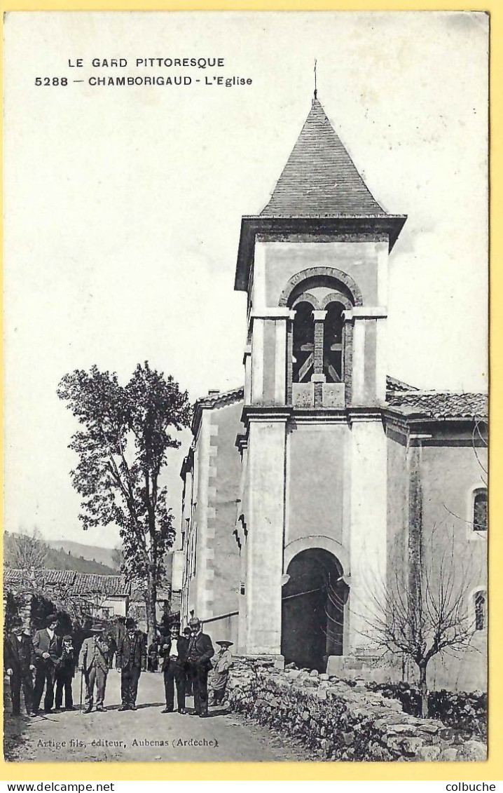 30 - CHAMBORIGAUD +++ L'Eglise +++ Carte Animée +++ - Chamborigaud