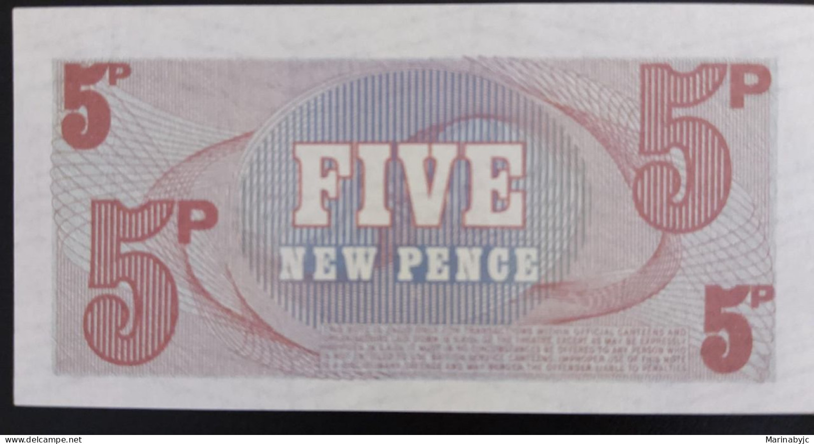 SD)1972, BRITISH ARMED FORCES, 5 PENNY NOTE - Collections