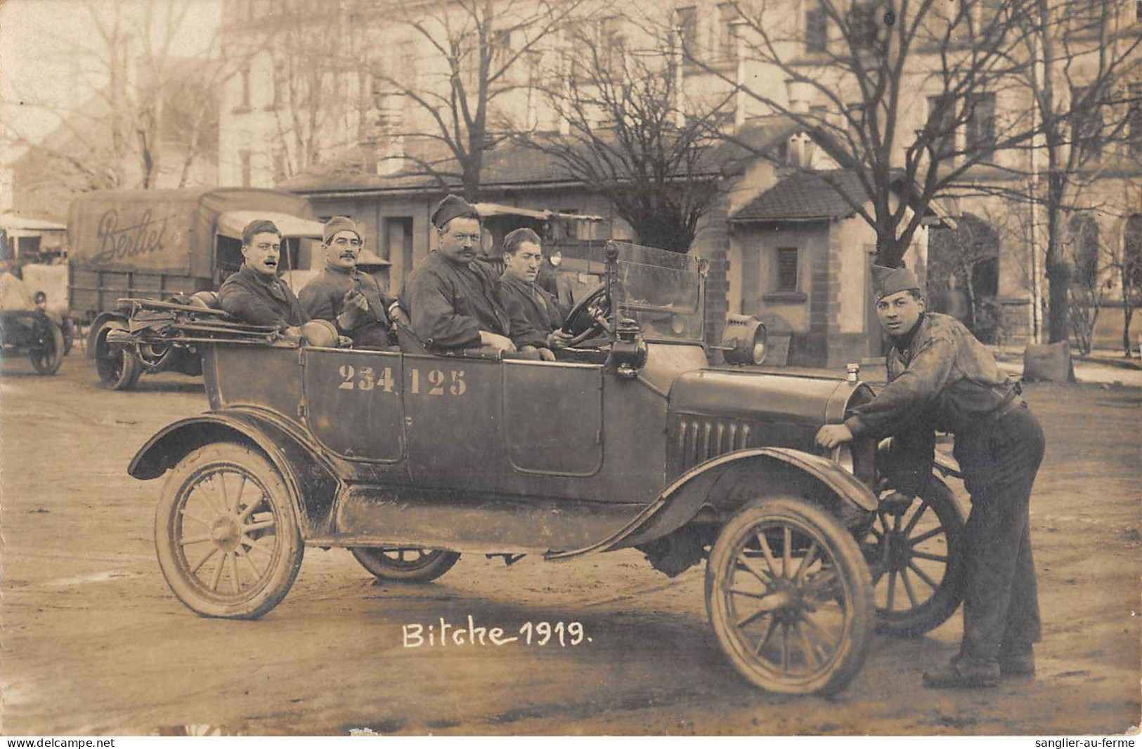 CPA 57 BITCHE / CARTE PHOTO SITUEE A BITCHE EN 1919 - Autres & Non Classés