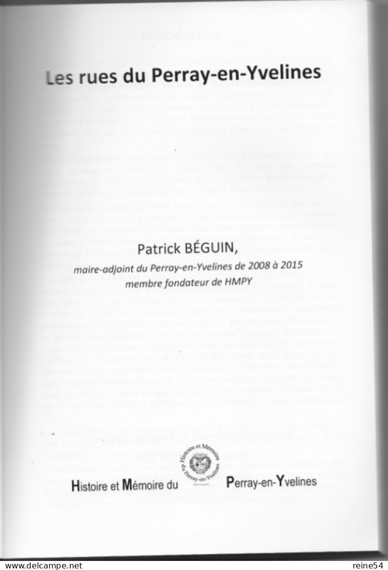 Les Rues Du Perray En Yvelines 2023 Patrick Béguin -Histoire Et Mémoires (nbres Illustrations Couleur Et Noir Et Blanc) - Ile-de-France