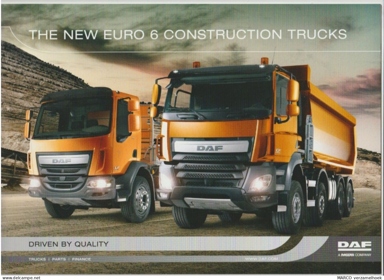 Brochure-leaflet DAF Trucks Eindhoven DAF CF-LF EURO 6 Construction Trucks - LKW