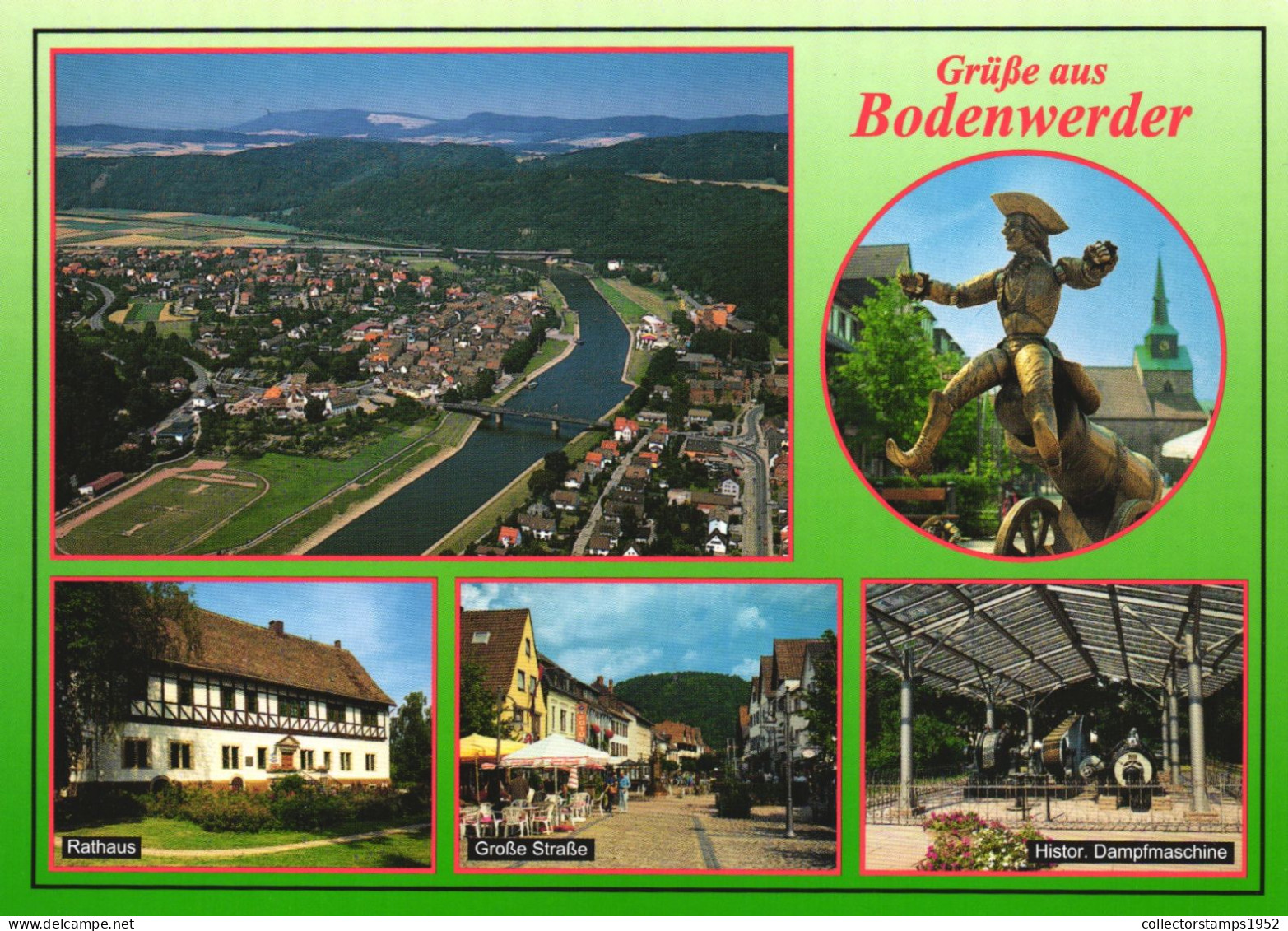 GERMANY, LOWER SAXONY, BODENWERDER, PANORAMA, BRIDGE, STATUE, MUSEUM - Bodenwerder