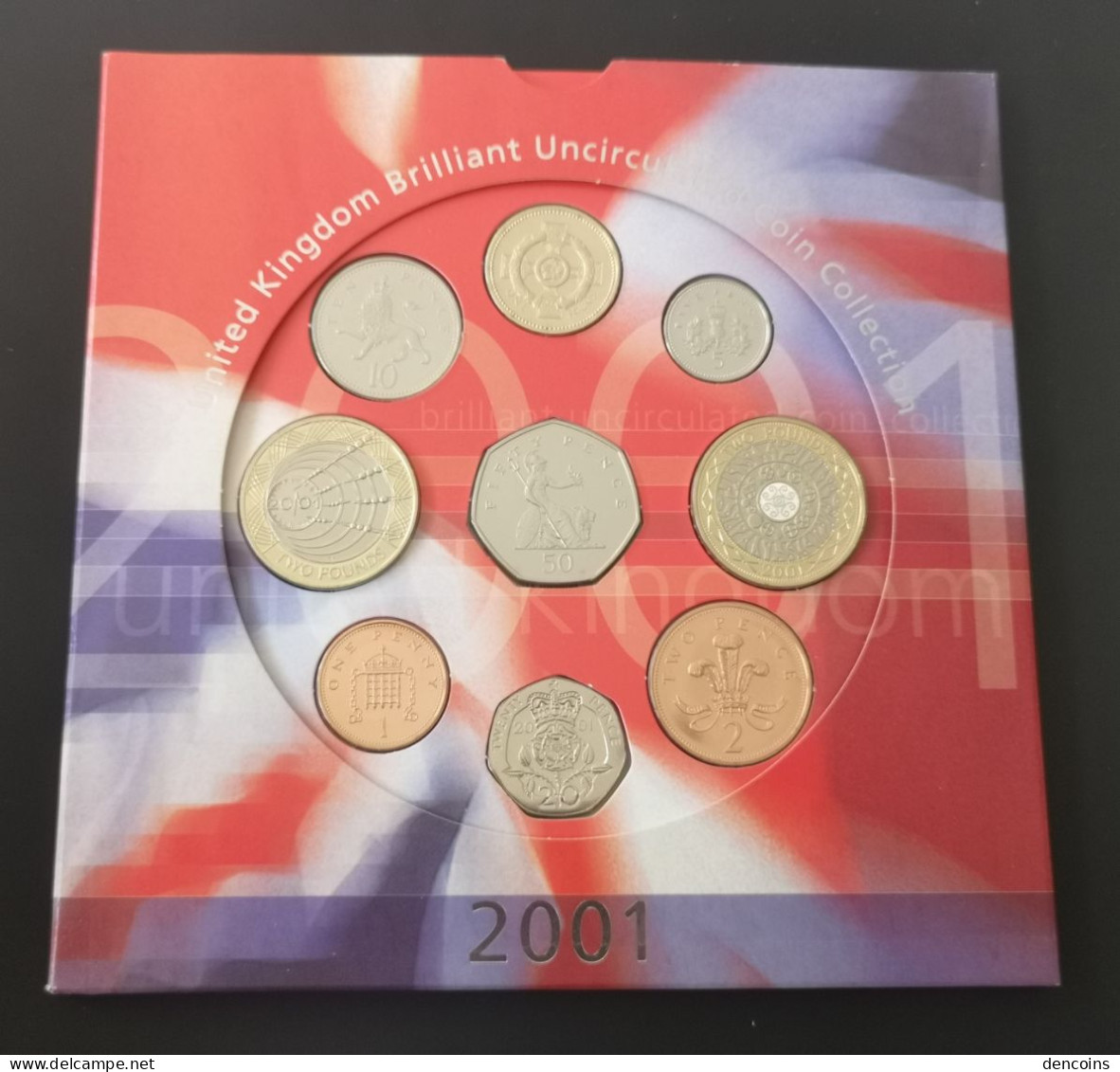 UNITED KINGDOM 2001 GREAT BRITAIN BU SET – ORIGINAL - GRAN BRETAÑA GB - Mint Sets & Proof Sets