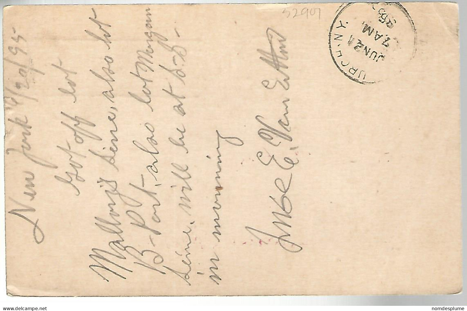 52907 ) USA Postal Stationery Newburgh New York Postmarks  1895 - ...-1900