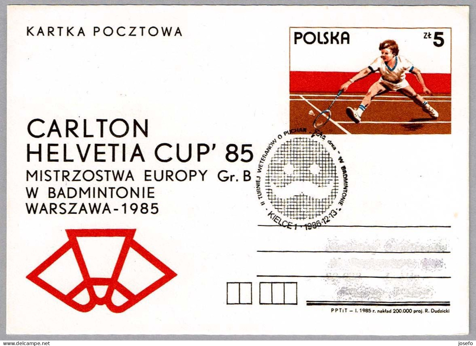 TORNEO DE BADMINTON. Kielce, Polonia, 1986 - Badminton