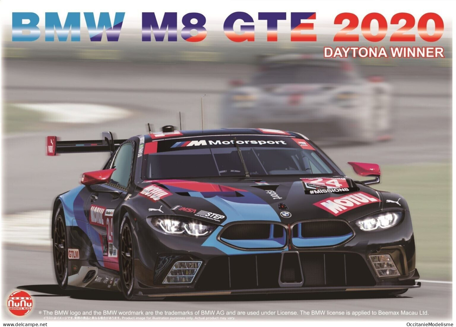 NuNu - BMW M8 GTE 2020 Daytona Winner Maquette Voiture Kit Plastique Réf. PN24036 BO 1/24 - Cars