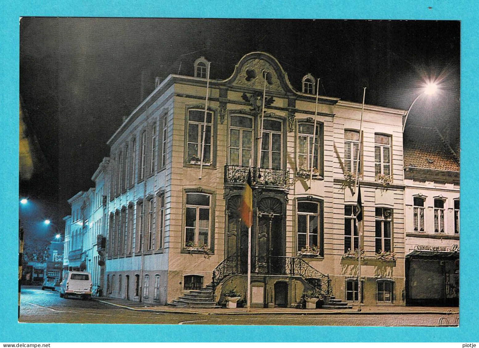 * Lokeren (Waasland - Oost Vlaanderen) * (Gebr. Spanjersberg) Stadhuis, Hotel De Ville, Rathaus, Town Hall By Night - Lokeren