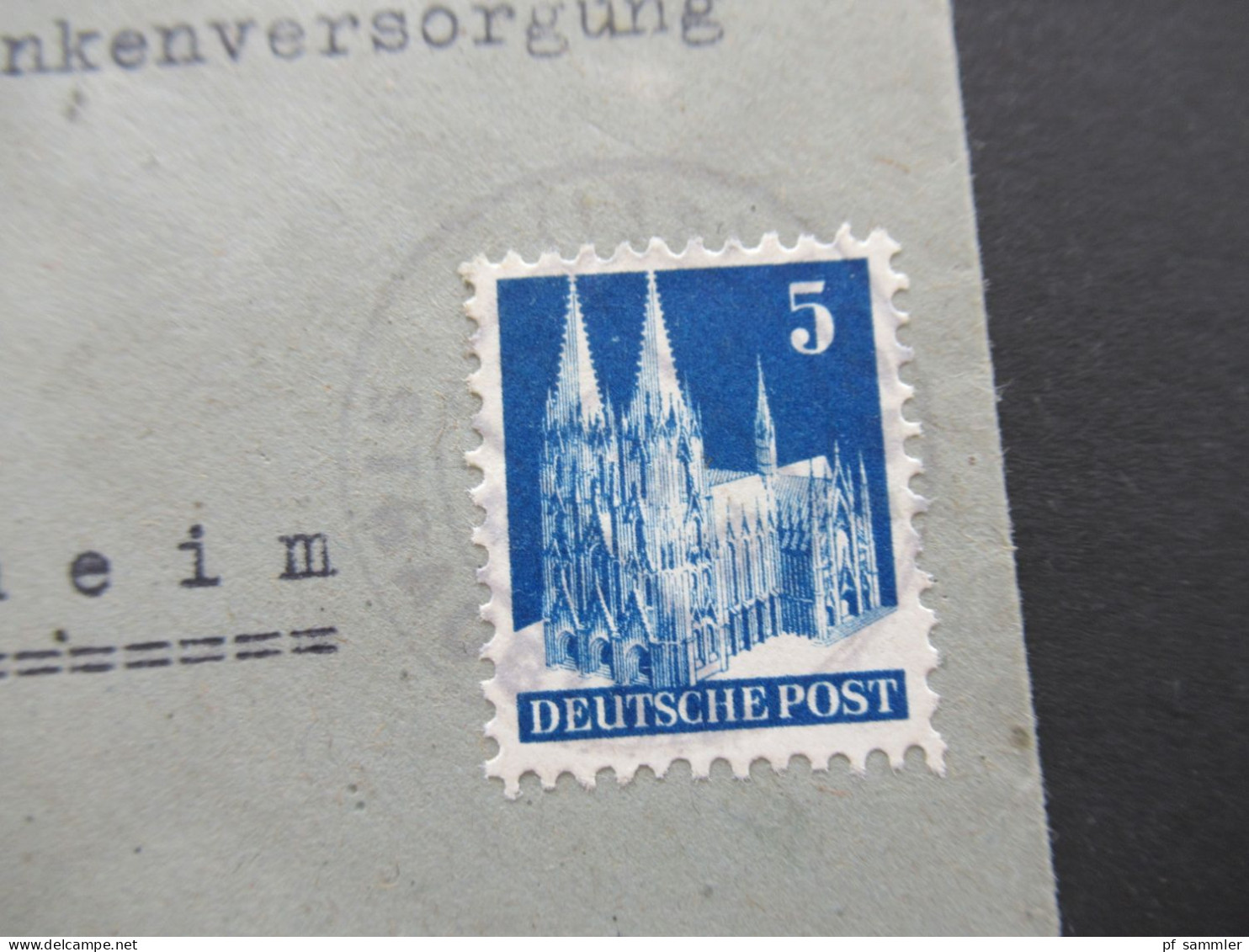 1948 Bizone Bauten MiF Nr.75 (2) MiF Mit Nr.92 Einschreiben Not R-Zettel Handschriftlich Ascha Nach Rosenheim - Covers & Documents