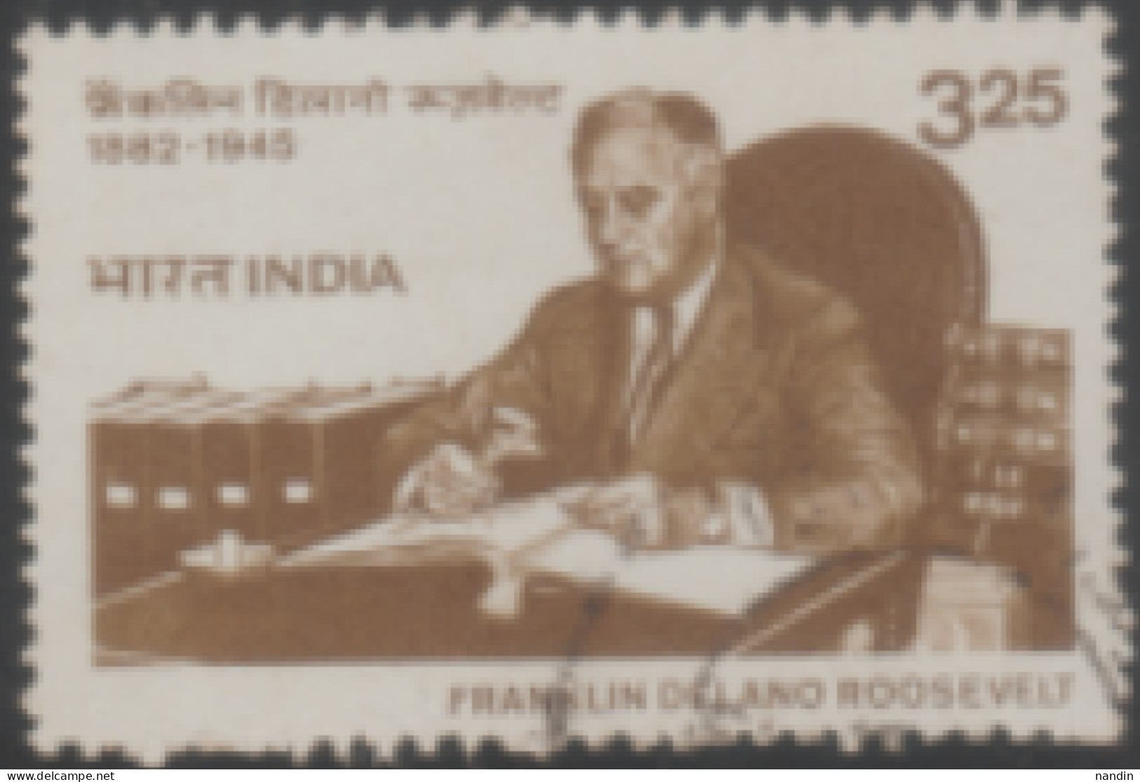 USED STAMP  FROM INDIA 1983  ON  The 100th Anniversary Of The Birth Of Franklin D. Roosevelt, American Statesman - Used Stamps