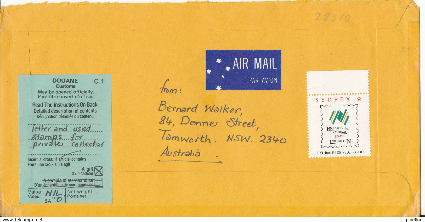 Australia Cover Sent Air Mail To Denmark Tamworth 12-3-1987 With AAT And Australian Stamps - Lettres & Documents