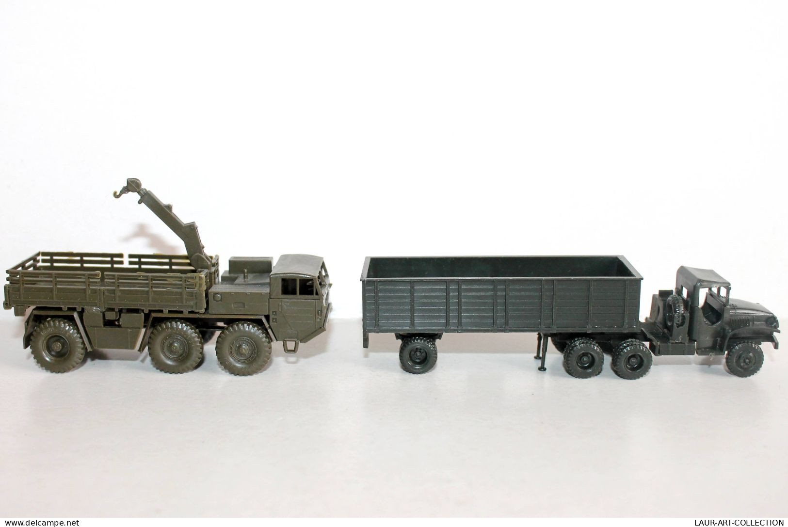 ROCO MINITANK HO Z-230 FAUN WRECK TRUCK GRUE TREUIL CABESTAN + CAMION TRANSPORT TOMBEREAU MINIATURE MILITAIR (1712.13.1) - Scale 1:87