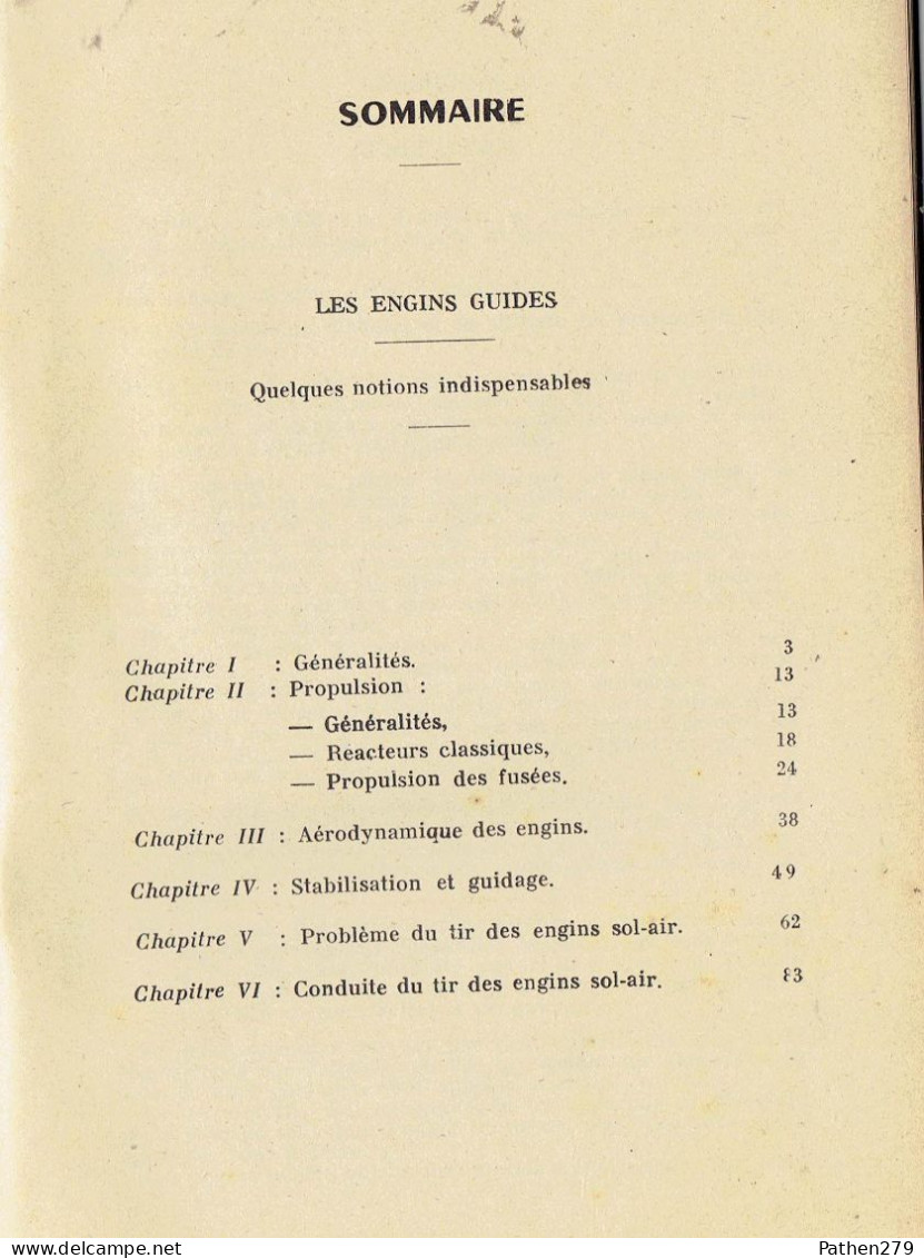 Fascicule De Cours "Les Engins Guidés" - ESAA Nimes - Cour Pratique De Tir Antiaérien - 1958 - Français