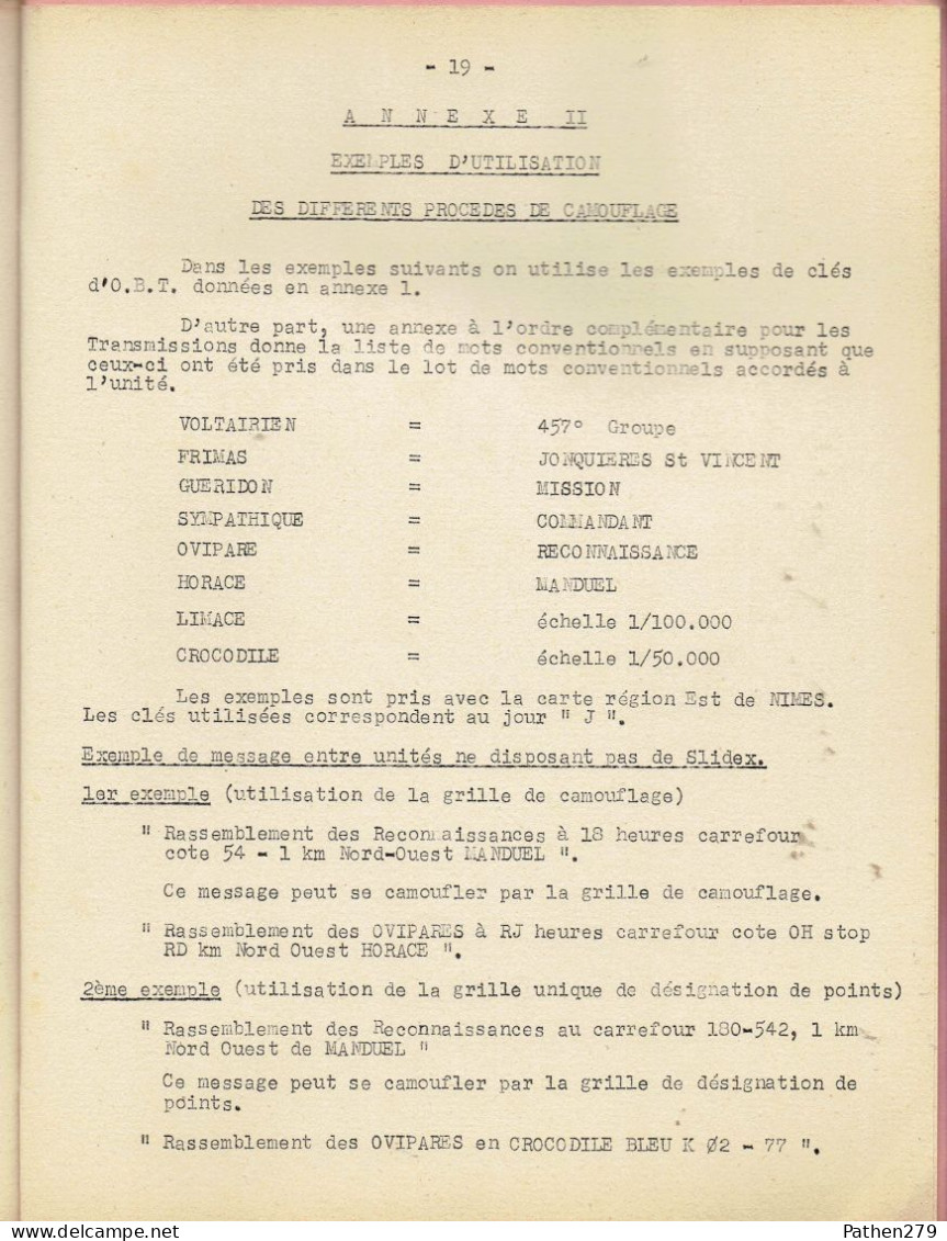 Notice Sur La Sécurité Des Transmissions - ESAA Nimes - Cour Pratique De Tir Antiaérien - 1958 - Francese