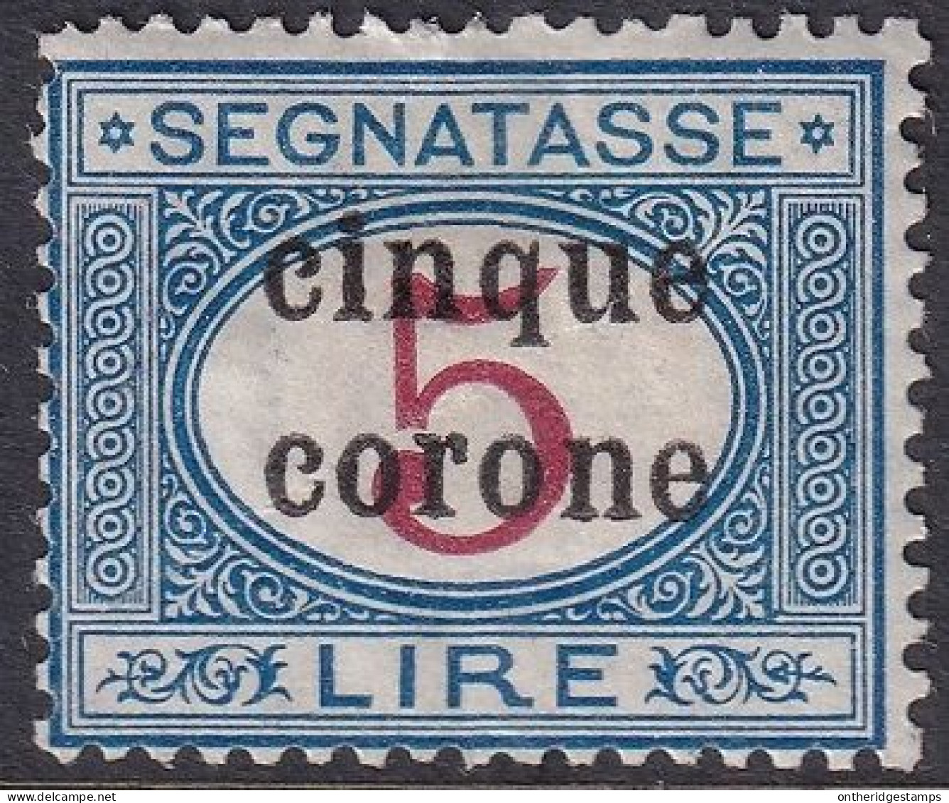 Austria 1919 Sc NJ16 Trento Segnatasse Sa 9 Italian Occ Postage Due MH* Large Crease Heavy Hinge - Trento & Trieste