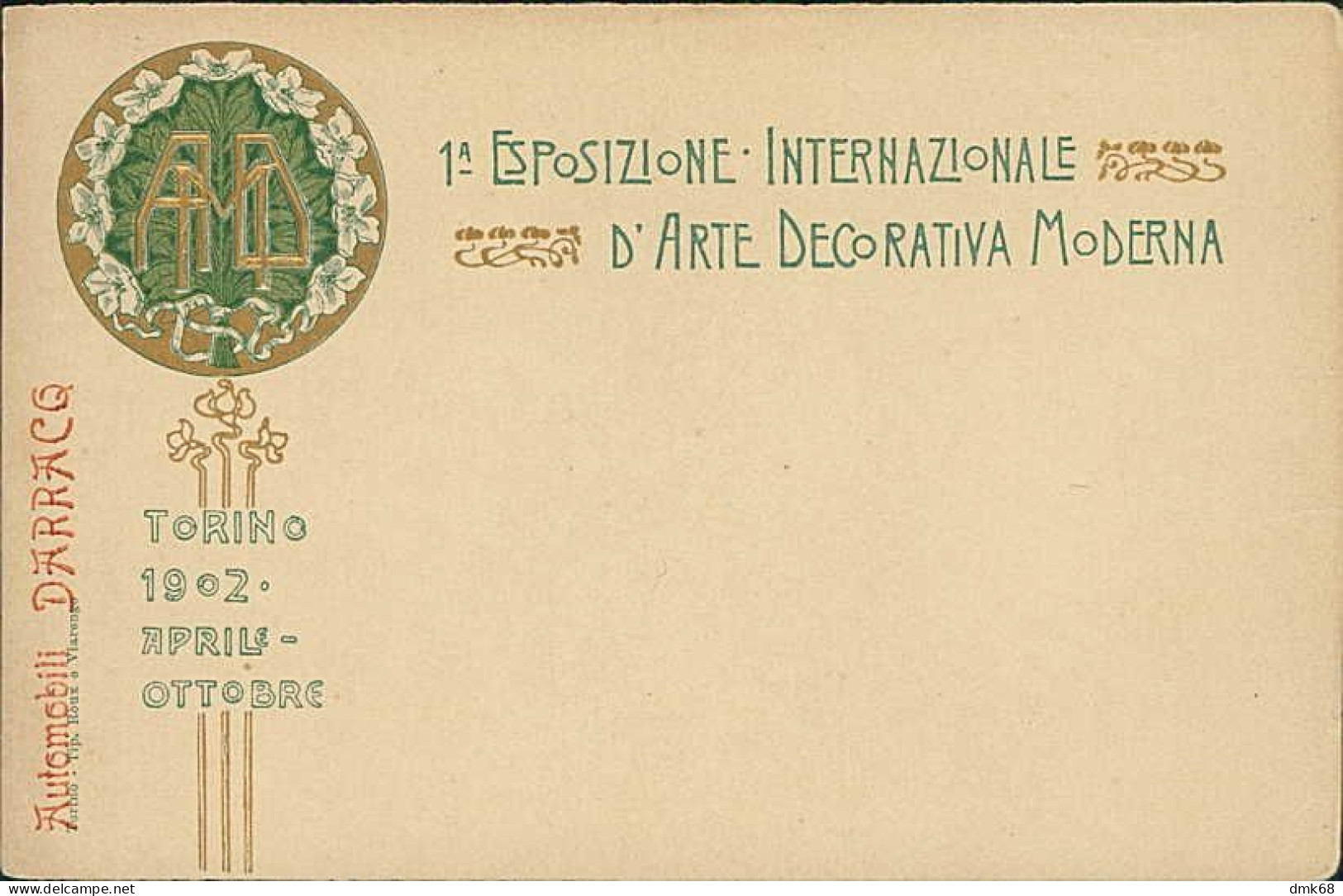 TORINO - 1 ESPOSZIONE INTERNAZIONALE D'ARTE DECORATIVA MODERNA - 1902 (18271) - Expositions