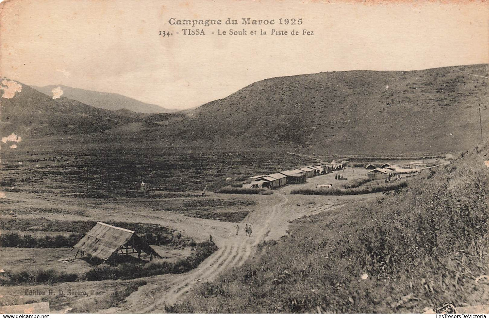 MAROC - Campagne Du Maroc - Tissa - Le Souk Et La Piste De Fez - Carte Postale Ancienne - Fez