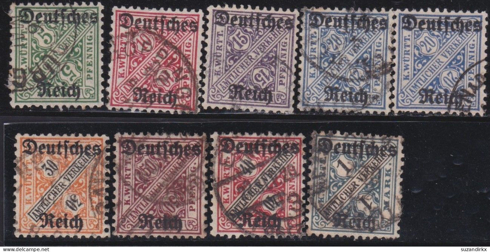 Deutsches Reich  -     Michel   -  Dienst 57/64  Mit  60 X/y  (2 Scans)    -   O       -    Gestempelt - Service