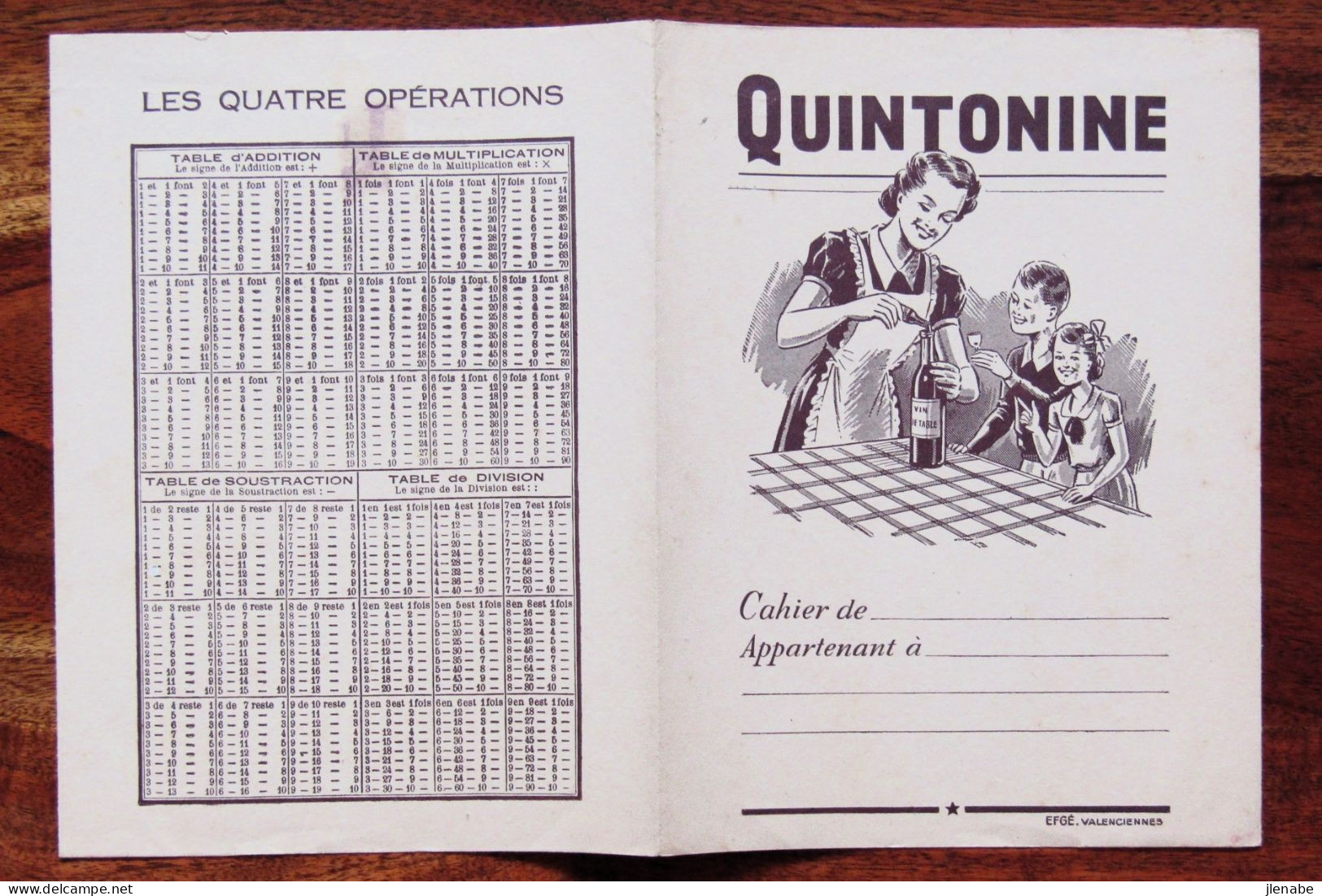 Protège Cahier Ancien " QUINTONINE " - Schnaps & Bier