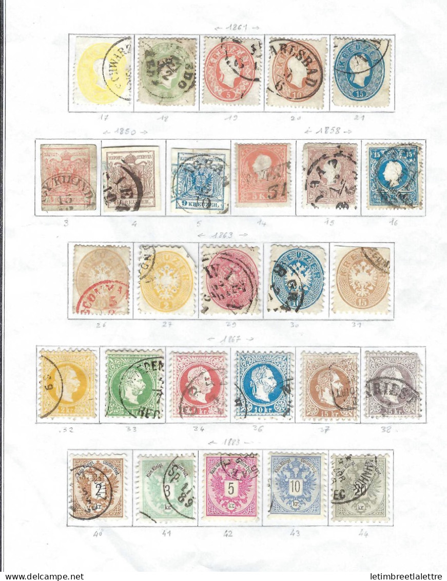 Autriche - Classique - Lot De Timbres Oblitérés - 1861 à 1883 - Collections