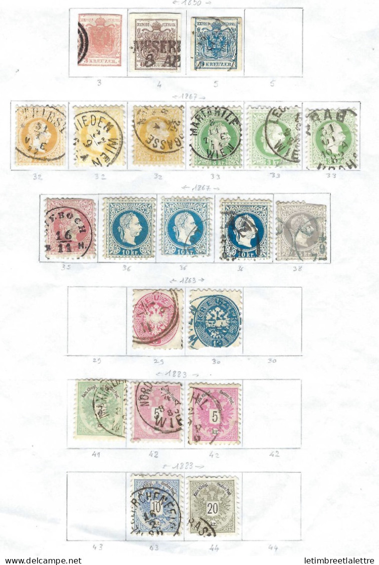 Autriche - Classique - Lot De Timbres Oblitérés - 1861 à 1883 - Collections