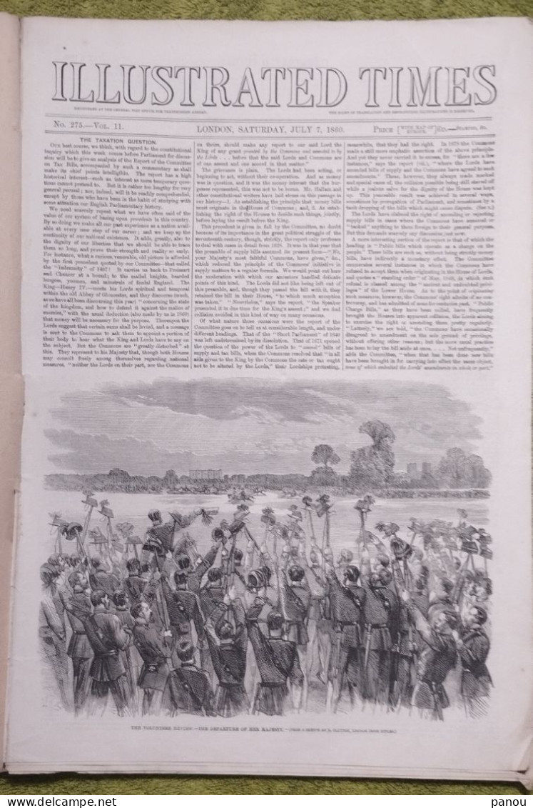 THE ILLUSTRATED TIMES 275. JULY 7, 1860 VOLUNTEERS BADEN NAPOLEON PRUSSIA  ANNEXATION SAVOY SAVOIE NICE - Other & Unclassified