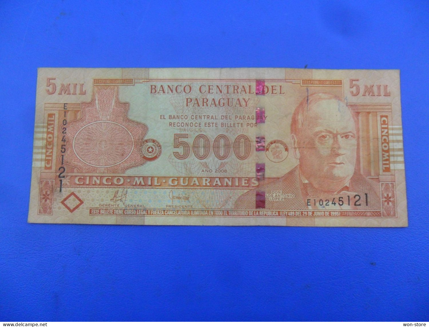 9476 - Paraguay 5000 Guaranies 2008 - Paraguay