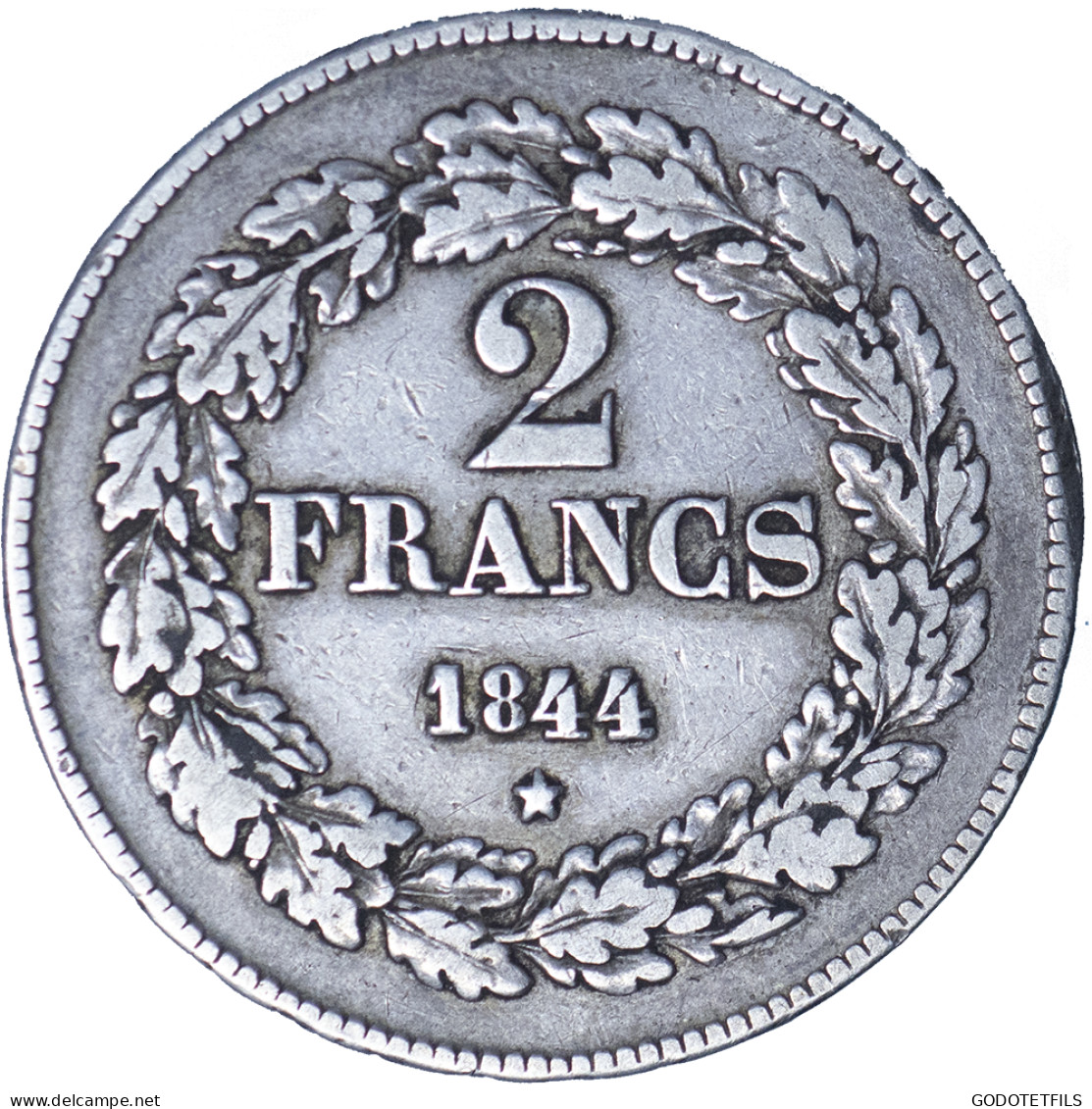 Belgique-2 Francs Léopold Ier 1844 Bruxelles - 2 Francs