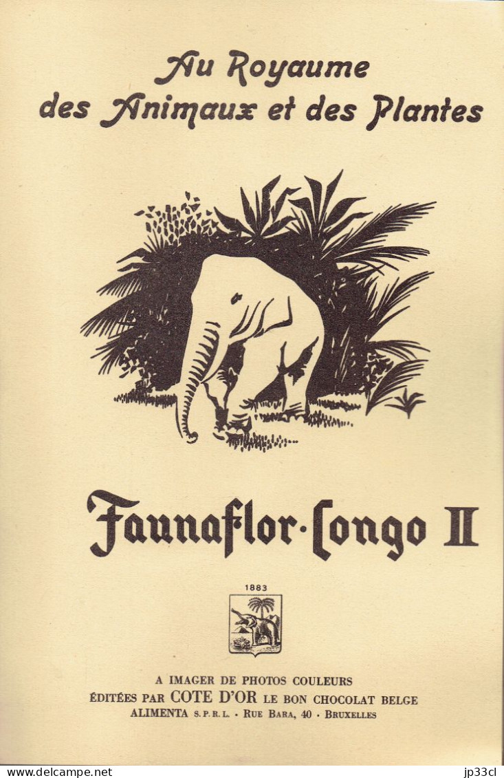 2 albums Faunaflor Congo (complets, avec toutes les images et une grande carte du Congo) 1956/58