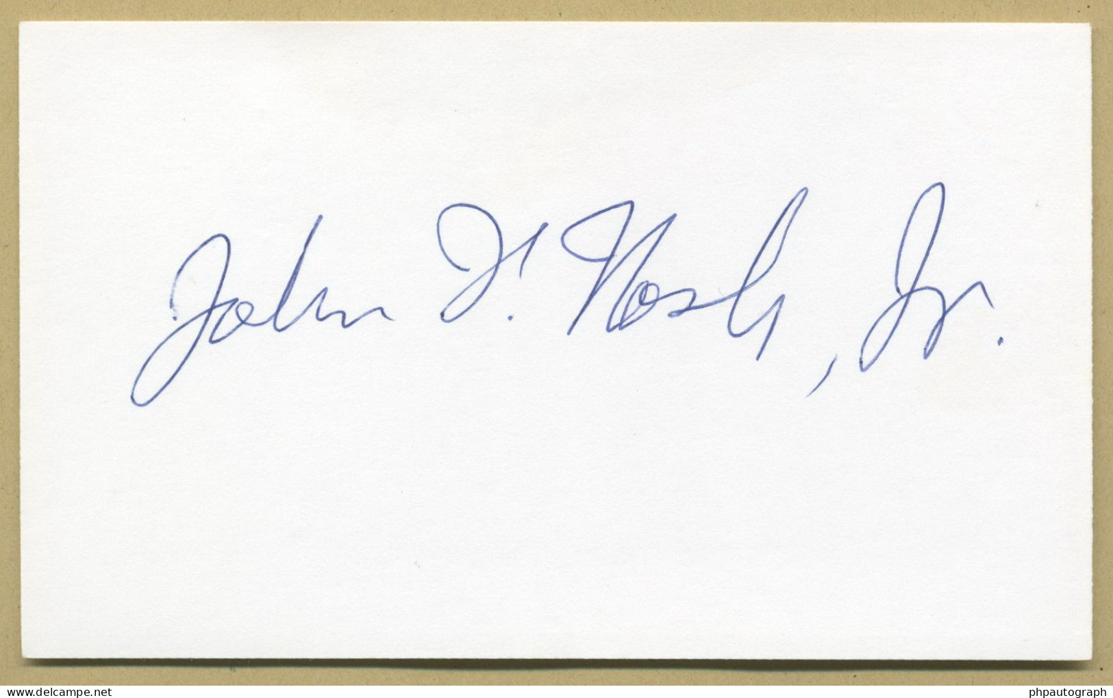 John Forbes Nash Jr. (1928-2015) - A Beautiful Mind - Signed Card + Photo - Nobel - Inventors & Scientists