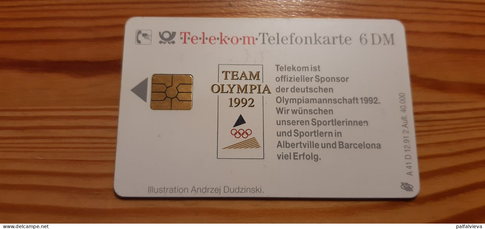 Phonecard Germany A 41 D 12.91. 2. Aufl. Team Olympia, Gymnastics 40.000 Ex. - A + AD-Series : Publicitaires - D. Telekom AG