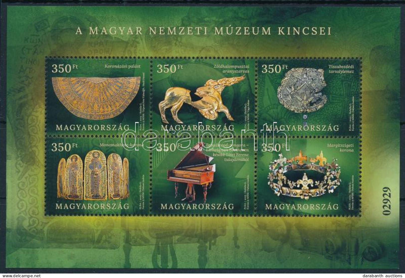 ** 2023 A Magyar Nemzeti Múzeum Kincsei Blokk Fekete 02929 Sorszámmal - Altri & Non Classificati