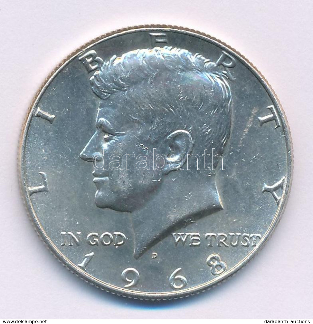 Amerikai Egyesült Államok 1968D 1/2$ Ag "Kennedy" Kapszulában T:AU USA 1968D 1/2 Dollar Ag "Kennedy" In Capsule C:AU - Non Classificati