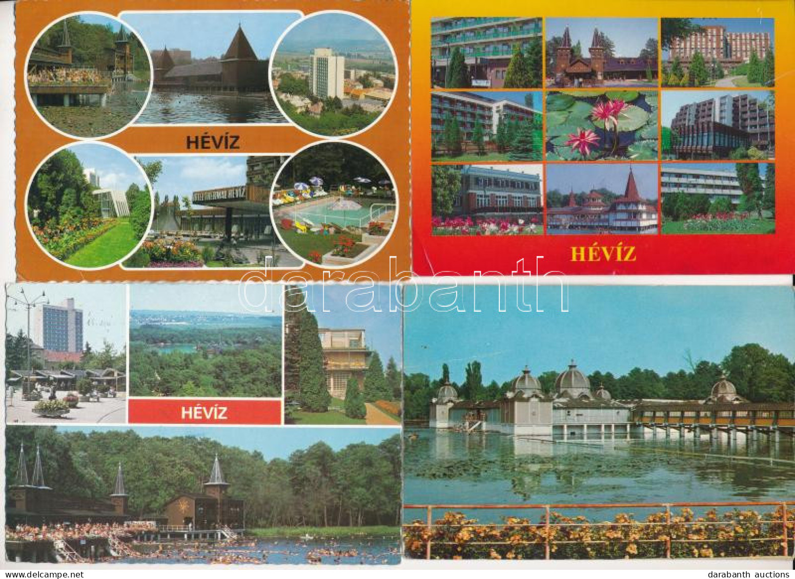 **, * HÉVÍZ - 25 Db MODERN Város Képeslap / 25 MODERN Hungarian Town-view Postcards - Non Classés