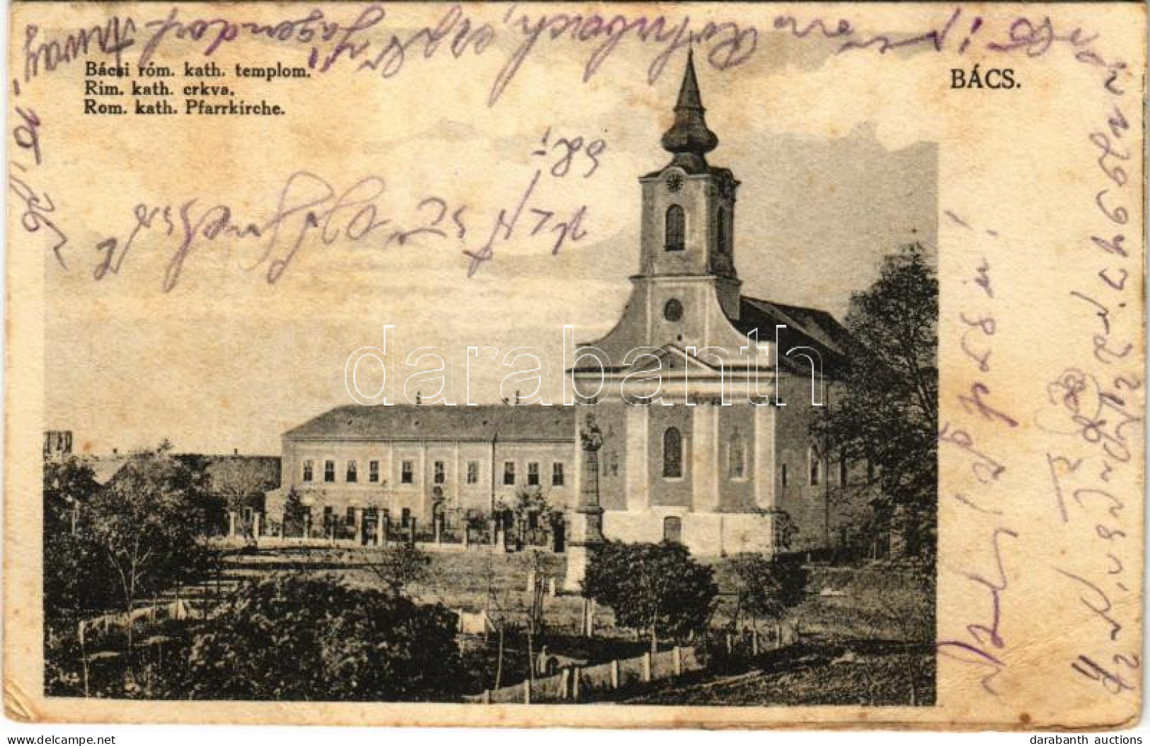 T3 1918 Bács, Batsch, Bac; Római Katolikus Templom / Catholic Church (EB) - Non Classés