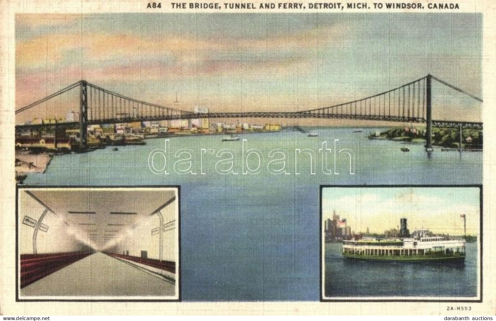 * T2 Detroit, The Bridge, Tunnel And Ferry Between Michigan And Windsor - Non Classificati