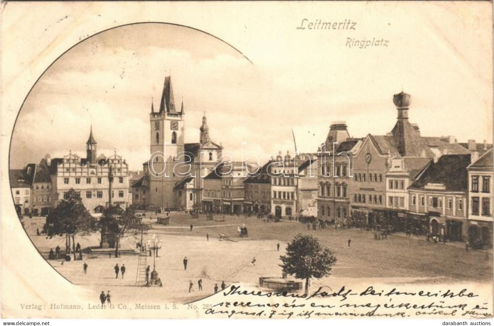 T2/T3 1900 Litomerice, Leitmeritz; Ringplatz / Square, Shops (EK) - Non Classificati